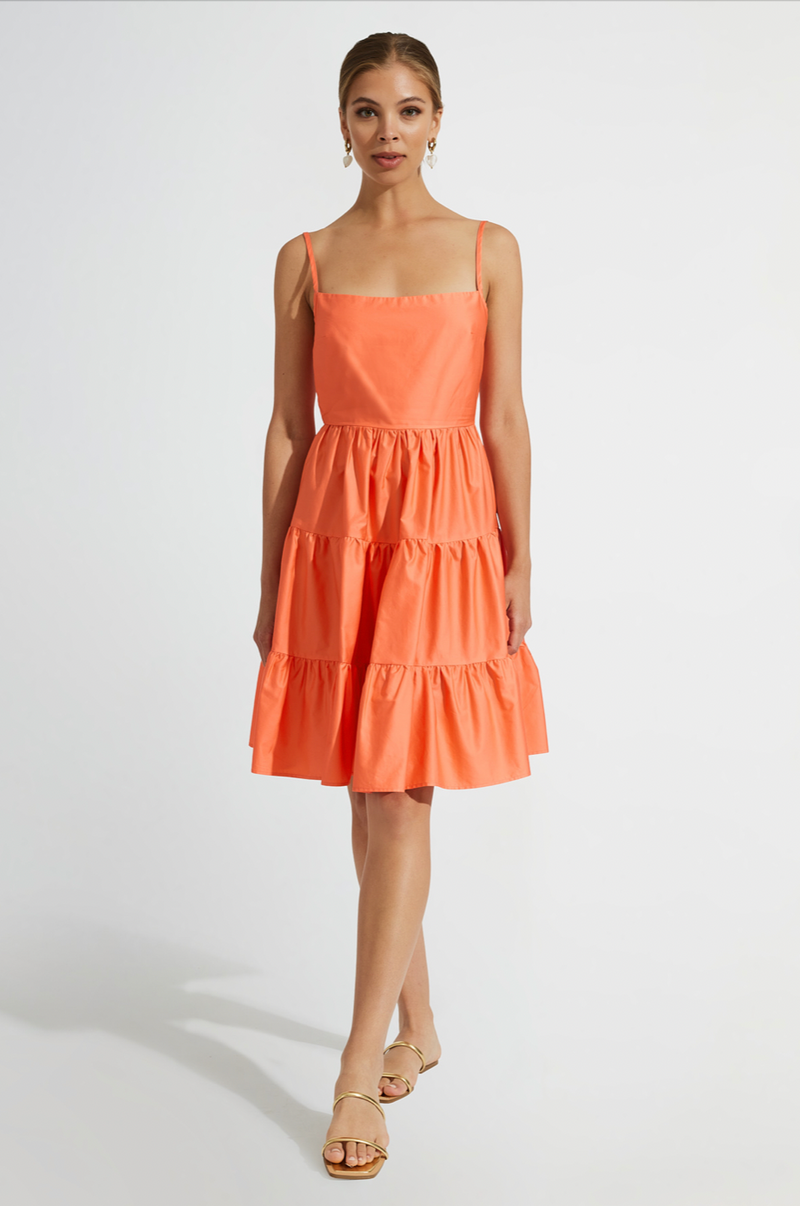 Turquoise Rhea Ruffle Dress