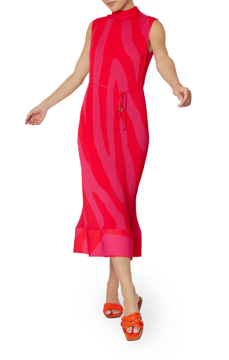 Melina Dress - Pink Zebra