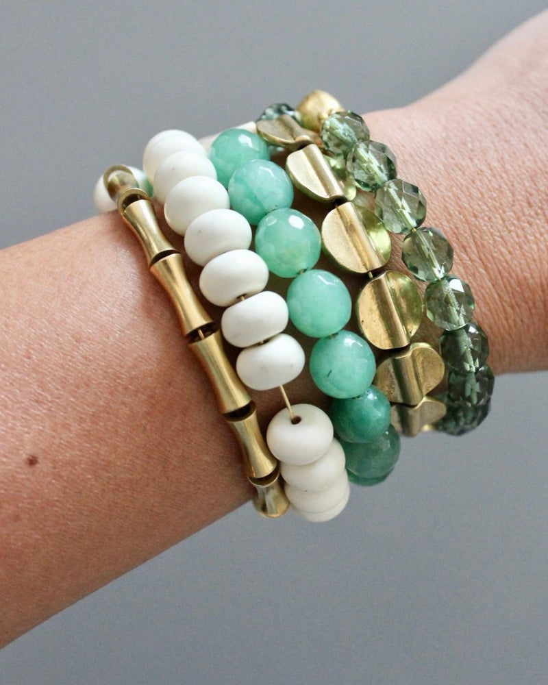 Wrap Bracelet - Green/White