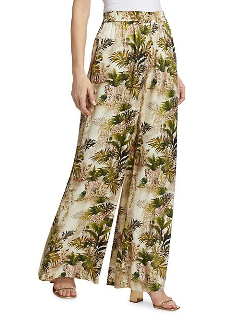 Lillian Wide Leg Pant - Antique White/Safari