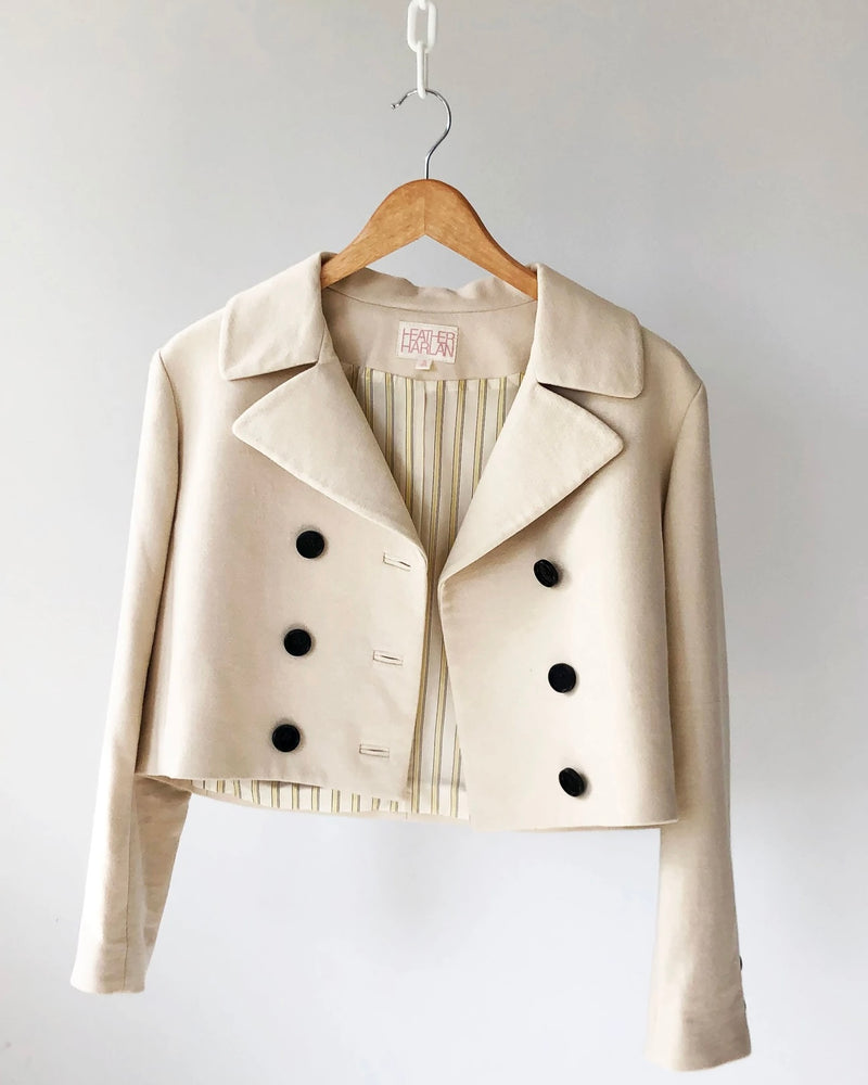 Cropped Double Breasted Jacket