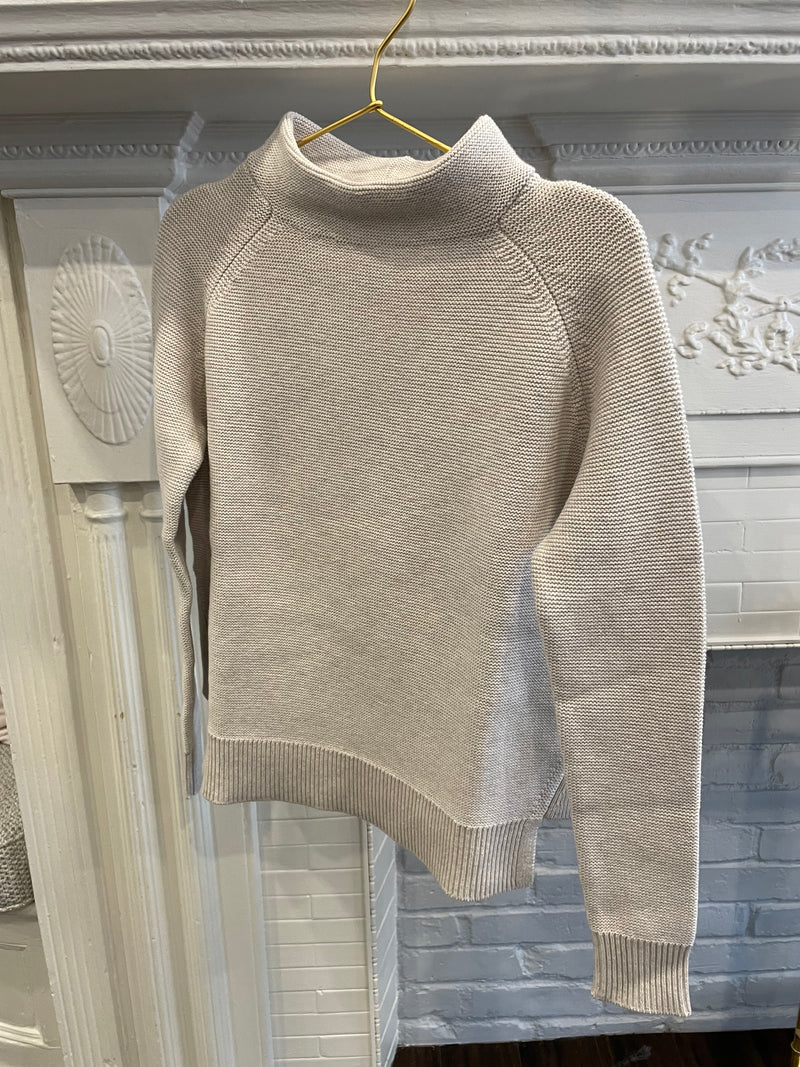 Garter Funnel Sweater - Champagne, Sunrise